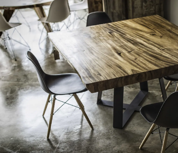 Designing a Modern Dining Space with Live-edge Tables